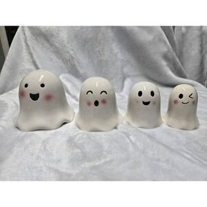 10 Strawberry Street Nesting Ghost Measuring Cups Ceramic Halloween Set 4pc NEW